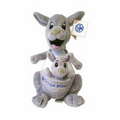 Custom Plush Kangaroo Mascot w/ Baby Joey Finger Puppet in Tummy